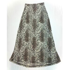 Vintage 90’s Dynamite Leopard Print Brown Maxi Skirt Women's Medium